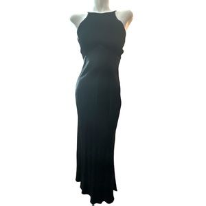 Bari Jay Black Velvet Evening Gown